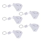 MagiDeal 5ピースボート海釣り水フローティングキーチェーンキーring- Sailingシェイプホワイト