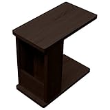 ottostyle.jp ソファサイドテーブル マガジンラック付 【ダークブラウン】 PCデスク スタンド ベッド 木目