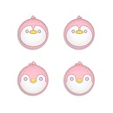 PlayVital nintendo Switchに対応用ジョイスティックキャップ、Switch Liteに対応用サムスティックキャップ、Switch有機elモデルに対応用シリコンアナログスティックキャップカバー、 Switchに対応 & Switch Lite に対応& Switch OLEDに対応用サムグリップロッカーキャップ【ペンギン-ピンク】