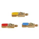 Baoblaze 3個　シャベルボールバルブ　HVAC AC冷媒充填ホース用　高品質　冷凍ツール　レバーハンドル