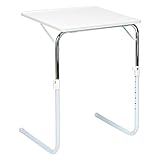 折りたたみテーブル 角度調節付き サイドテーブル 折りたたみ式 ホワイト