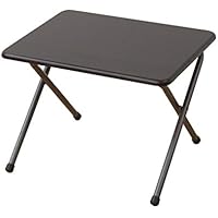 山善 サイド テーブル(折りたたみ) 幅50×奥行44×高さ35cm ミニ ロータイプ 傷がつきにくい 完成品 ダークブラウン/ブラウン YST-5040L(MBR/MBR)