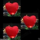 e-joy 10pcRedHeartSkyLantern New Colorful Heart-Shaped Chinese Fire Paper Sky Lanterns for Wedding C