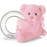 おもちゃ My First Teddy Ring Rattle/Teether Toy- Pink by Gund [並行輸入品]