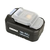 KINGMAX マキタ 互換バッテリー 18v 6.0Ah BL1860B対応 10C高出力・長寿命セル採用 多重保護回路搭載 DC18RF急速充電対応 高負荷作業対応 国内正規品 DIY・建築・園芸用 保護カバー付き KBP1860 (単品)