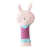 シートベルトカバー 子供の安全ベルト チャイルドシート ベルト 柔らかくふかふか安全ベルトの人形が長時間外出先でも子供を快適かつ安全に保護 [並行輸入品] (Rabbit)