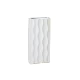 Torre & Tagus 901471 Ripple Ceramic Rectangle Vase, Tall, White by Torre & Tagus
