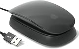 Ascrono - 充電ステーション Apple Magic Mouse 2対応 - ブラック - 完璧なアクセサリー | 充電ドック、スタンド、充電器として使用可能 | 5フィート (1.5m) USB-Aケーブル付き | Lightningコネクター