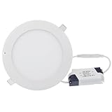 Lemonbest Dimmable 12W Led Panel Light Round Recessed Ceiling Downlight with led driver , Warm White