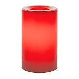Inglow cgt20305raインドア/アウトドアプラスチックPillar Candle with 5-hourタイマー、3 5インチ、ラズベリー