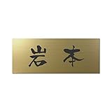 丸三タカギ 彫り込み済表札 アクリル APY2-G-1-3-岩本 【完成品】
