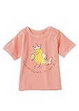 People Tree (ピープルツリー) オーガニックコットンベビー ことりプリント Tシャツ サーモンピンク系 70