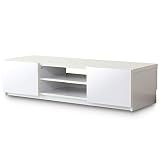 DORIS ドリス テレビ台 ローボード 幅120cm 前面鏡面仕上げ 50型 組立式 ホワイト ルクス120 【13336】