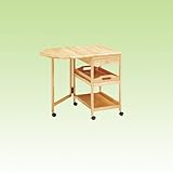 木製テーブル付きワゴン KW-415(NA)