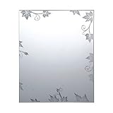 ミラー 鏡 壁掛け ボタニカルデザイン ユニットバス交換用 [幅36.8×高45.7cm] MS109-457-368