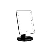 (Black) - LED Lighted Makeup Mirror, KOZYHOUSE Cordless Mirror, Vanity Mirror, Touchable Screen Brig