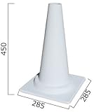 ミニコーン 白色　高さ 450mm　内径約40φ　重さ約0.55kg