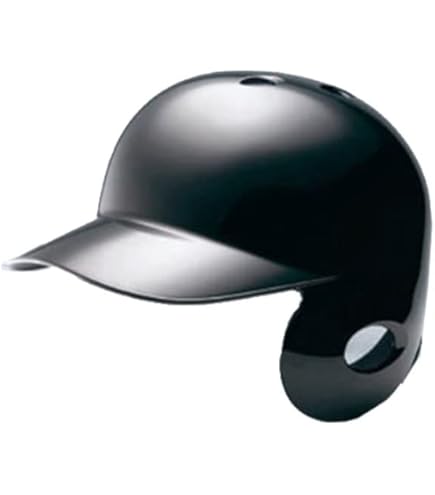 Amazon | 野球 ヘルメット 野球用 片耳 軟式 ミズノ 右打者 一般 白 黒