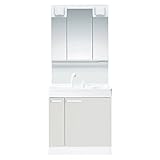 TOTO 洗面化粧台セット(KE) 750mm 3面鏡+スライドラック ミュートグレー KE73C1G