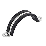 DealMux 38ミリメートルDiaのゴムがU字型ステンレス鋼管クリップホースチューブクランプを裏地