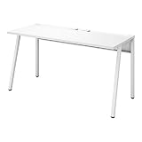 オフィスデスク コクヨ リーン 平机 ワークデスク ホワイト 幅140×奥行60cm 【2梱包】 DLE-N1406-WHWH1 【お客様組立】
