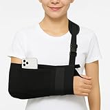 [JASDESIGN] アームホルダー 大人用 三角巾 腕つり サポーター スマホ ポケット付 アームスリング 左右対応 腕 肩 鎖骨 ギプス 固定 メンズ レディース 右腕 左腕 JM-228