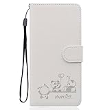 対応 MOTO G64 5G ケース 手帳型 可愛い パンダ柄 MOTO G64y 5G 携帯カバー Panda柄 スマホケース 人気 カード入れ 財布型 モトG64 5G/G64Y 5G カバー エンボス動物柄 カード収納 スタンド機能 軽量 便利 内蔵マグネット式 純色カバー - White/ホワイト