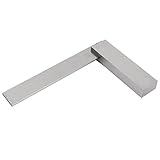 uxcell 正方形ルーラー　正方形定規　メタル製　測量ツール　125mmx80mm L状90度