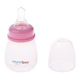 Blesiya 全３色 哺乳びん 赤ちゃんミルクボトル ベビー 摂食 扱いやすい 80ML - 赤