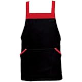 アイトス 胸当てミニエプロン(共生地配色) 010/ブラック AZ-8655