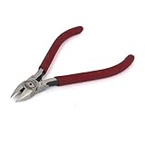 uxcell　ニッパー　ペンチ　対角線　レッド　電線ケーブル　125cm　合金鋼