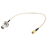 uxcell SMB-BNCケーブル SMBメスジャック-BNCメス アンテナRF同軸 メスジャック BNCメス RF ジャンパーケーブル