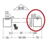 三協アルミ　オプション　外開き用金具（片開き用）　＊本体と同時購入 　ブラック