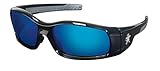 Crews SR118B Swagger Brash Look Polycarbonate Dual Lens Glasses with Polished Black Frame and Blue D