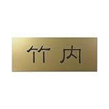 丸三タカギ 彫り込み済表札 アクリル APY2-G-1-1-竹内 【完成品】
