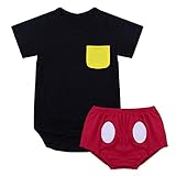 （イーエフイー）EFE ベビーミッキー着ぐるみ ロンパース 記念写真 パーティーロンパース ディズニー カバーオール ハロウィン 衣装 コスチューム ボディースーツ タイプB 80