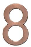 Architectural Mailboxes 3585AC-8 Solid Cast Brass 5 in. Antique Copper Floating House Number 8
