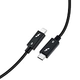Mcbazel Thunderbolt 5ケーブル 1M 80Gbps高速データ転送 240Wパワーチャージング 万能接続性 ダブルスピードで効率を最大化 耐久性コーティング-ブラック（1メートル）