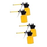 TINEASUR 4 個 オイルポット oil bottle 高圧 ポンプオイル缶 車のオイルポンプ ポンプオイラー缶 エンジンオイル アルミオイラー オイルスプレーボトル 給油者 腹筋プラスチック