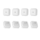 TTlife 8pcsスクエアとラウンドLEDライトセンサーコントロール夜ライトランプの寝室、廊下、USプラグミニLED夜間ライトコントロール自動センサー JJ8GKYD010000@#FBA
