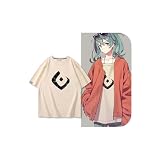 [PPluna] 初音ミク アニメグッズ Tシャツ 半袖 丸首 夏服 無地 通気性 ゆったり 大きいサイズ シャツ おもしろ 人気キャラ 同型 軽い 柔らかい 快適 カジュアル おしゃれ メンズ レディース 男女兼用 通勤 通学 祝日贈り物 (03,3XL)
