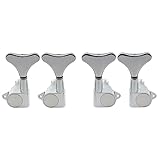 Musiclily Basic L2+R2 ベースペグ 4弦 Ibanezスタイルなエレキベース用、 クローム