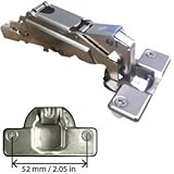 Euro隠しキャビネットヒンジ、フルオーバーレイ、165度開口部、ニッケル