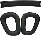 オーディオファン 交換用レザーイヤーパッド for G230 G331 G430 G431 G231 G930 イヤーパッド 1ペア ＋ ヘッドクッション セット ブラック ゲーミングヘッドセット ヘッドセット ソフトフォーム サイズ 縦 98mm×横 78mm×厚 20mm