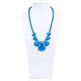 Bumkins Nixi Rocca Silicone Teething Necklace, Sapphire [並行輸入品]