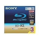 SONY 録画用書換型 ブルーレイディスク BD-RE 130分(2倍速対応)3枚パック 3BNE130A