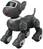 ロボット犬のおもちゃ 子供用 、リモコン犬、子供用ロボット犬 8-12、ペットロボット、電動犬のおもちゃ、ロボット犬、 男の子 女の子 ブルー スタントドッグ ロボット犬 ペットロボット ロボットおもちゃ 英語指示 知育玩具 子供 誕生日プレゼント (グレー(音声対話))