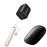 【セット買い】エレコム 充電器 65W USB PD対応 3ポート Type-C USB-A ブラック EC-AC4465BK + 電源タップ 6個口 3m 雷ガード 個別スイッチ ほこりシャッター付 耐熱 PSE技術基準適合 ホワイト T-K6A-2630WH + ワイヤレスマウス Bluetooth Slint 薄型 静音 4ボタン プレゼンモード機能付 ブラック M-TM10BBBK/EC