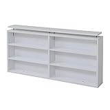 JKプラン Sanchi 1cm単位で棚が調節できる上置きラック 文庫本ラック上置きのみ販売 幅120cm ホワイト YH-113R-WH