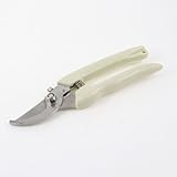 uxcell 庭園はさみ　ベージュ　プラスチック　滑り止めハンドル　盆栽　鋭い刃　トリミング　18cm 長さ